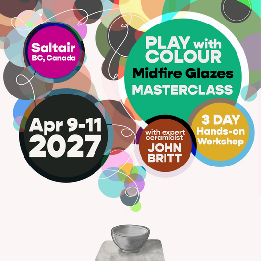 Play With Colour: 3-Day Mid-Fire Glazes Workshop with John Britt (April 9 - 11, 2027)